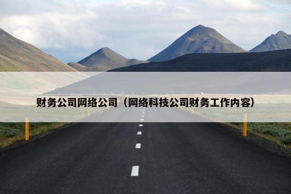 财务公司网络公司（网络科技公司财务工作内容）