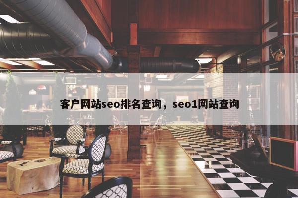 客户网站seo排名查询，seo1网站查询