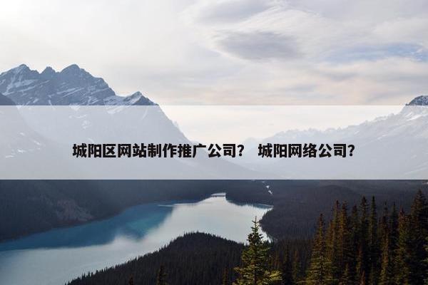城阳区网站制作推广公司？ 城阳网络公司？