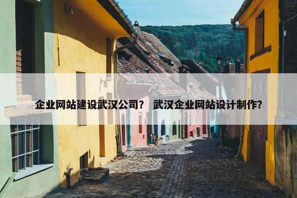 企业网站建设武汉公司？ 武汉企业网站设计制作？