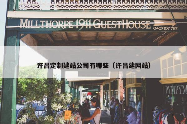 许昌定制建站公司有哪些（许昌建网站）