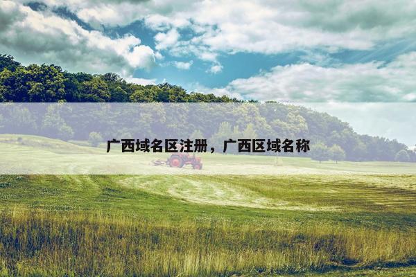 广西域名区注册，广西区域名称
