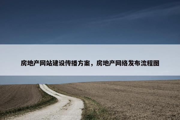 房地产网站建设传播方案，房地产网络发布流程图