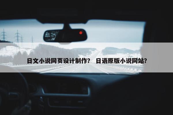 日文小说网页设计制作？ 日语原版小说网站？