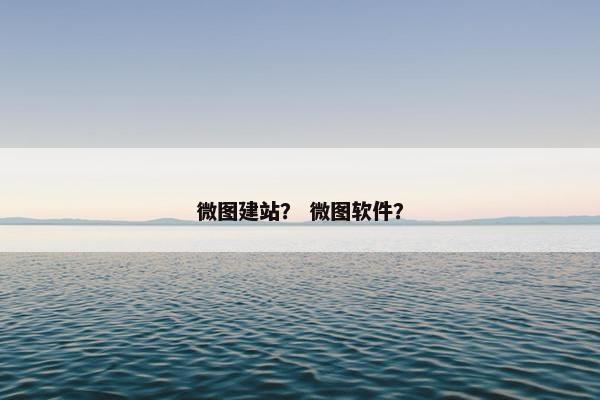 微图建站？ 微图软件？