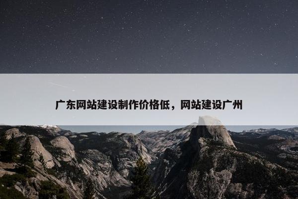 广东网站建设制作价格低，网站建设广州