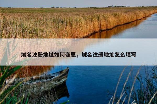 域名注册地址如何变更，域名注册地址怎么填写