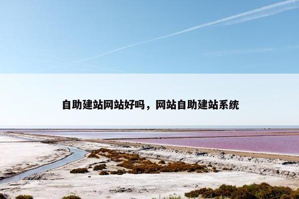 自助建站网站好吗，网站自助建站系统