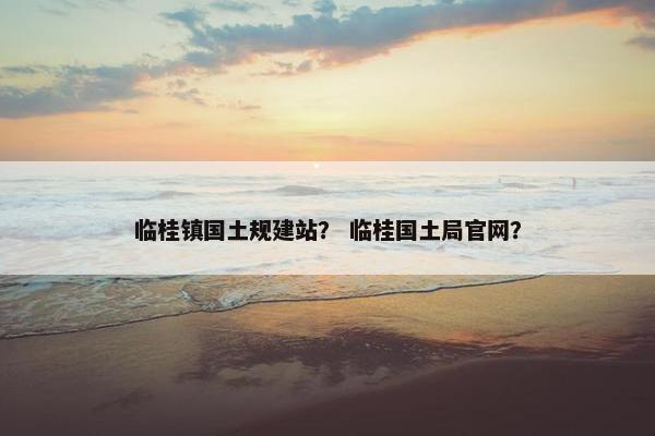 临桂镇国土规建站？ 临桂国土局官网？