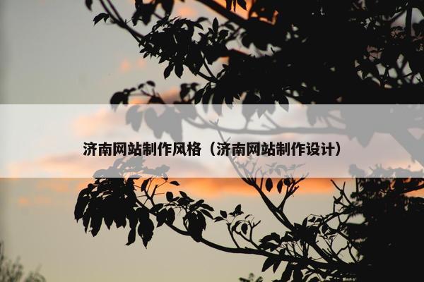 济南网站制作风格（济南网站制作设计）