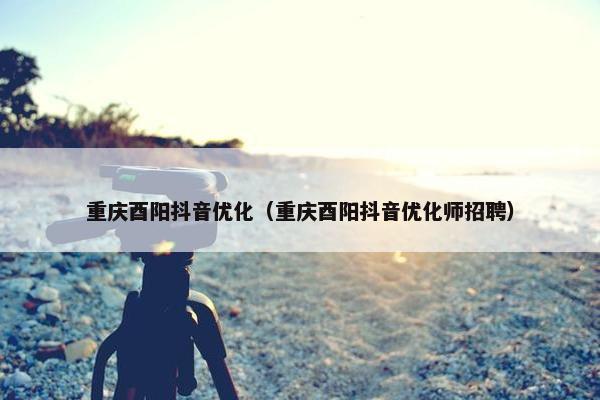重庆酉阳抖音优化（重庆酉阳抖音优化师招聘）