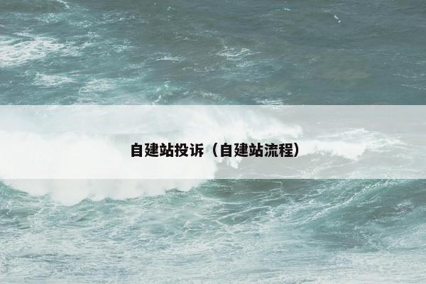 自建站投诉（自建站流程）