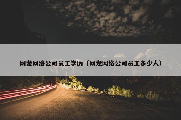 网龙网络公司员工学历（网龙网络公司员工多少人）