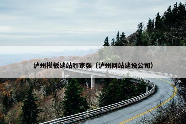 泸州模板建站哪家强（泸州网站建设公司）