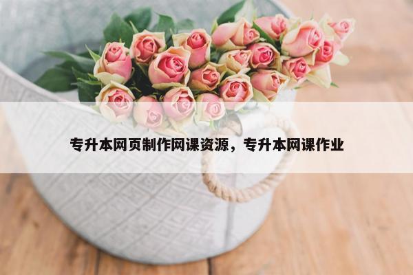 专升本网页制作网课资源，专升本网课作业