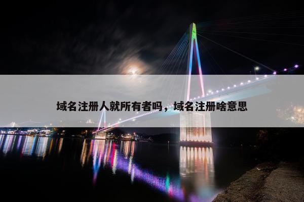 域名注册人就所有者吗，域名注册啥意思