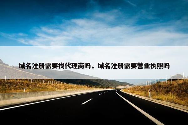 域名注册需要找代理商吗，域名注册需要营业执照吗