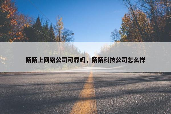 陌陌上网络公司可靠吗，陌陌科技公司怎么样