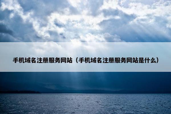 手机域名注册服务网站（手机域名注册服务网站是什么）