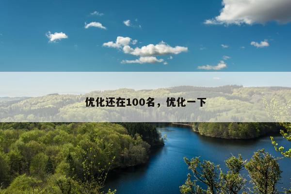 优化还在100名，优化一下