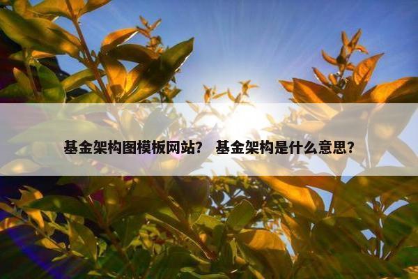 基金架构图模板网站？ 基金架构是什么意思？