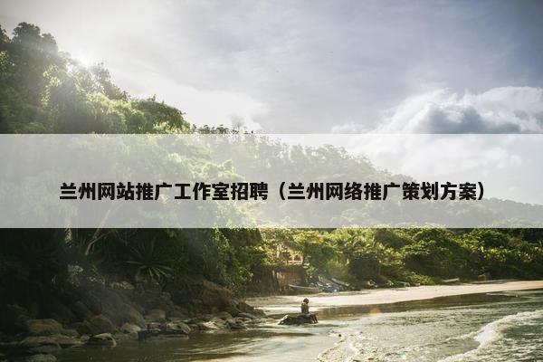 兰州网站推广工作室招聘（兰州网络推广策划方案）