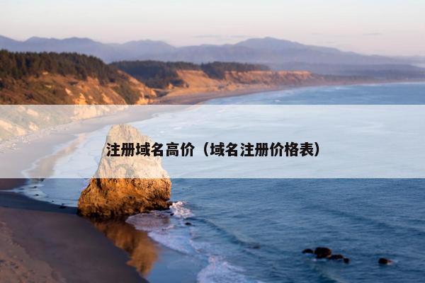 注册域名高价（域名注册价格表）