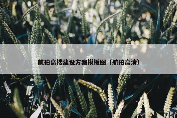 航拍高楼建设方案模板图（航拍高清）