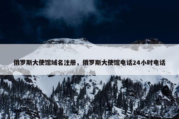 俄罗斯大使馆域名注册，俄罗斯大使馆电话24小时电话