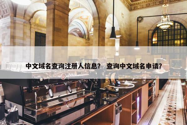 中文域名查询注册人信息？ 查询中文域名申请？