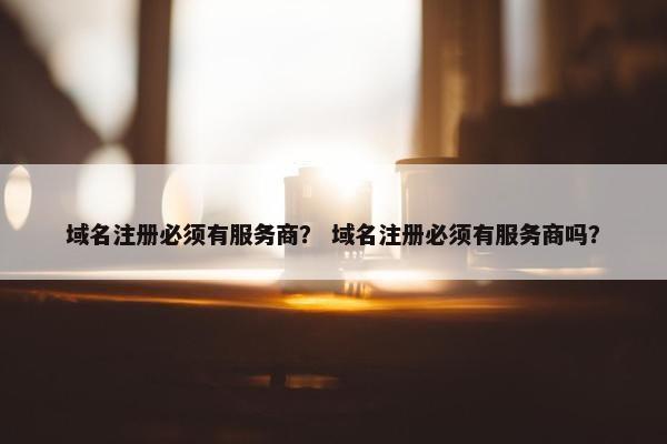 域名注册必须有服务商？ 域名注册必须有服务商吗？