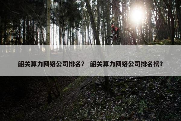 韶关算力网络公司排名？ 韶关算力网络公司排名榜？