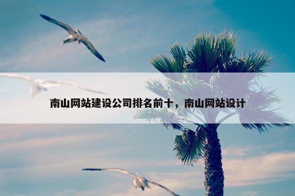 南山网站建设公司排名前十，南山网站设计