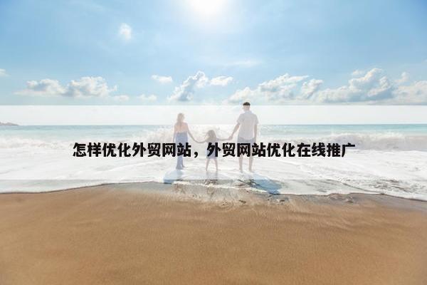 怎样优化外贸网站，外贸网站优化在线推广