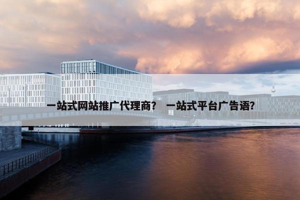 一站式网站推广代理商？ 一站式平台广告语？