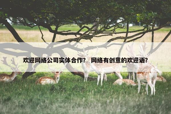 欢迎网络公司实体合作？ 网络有创意的欢迎语？