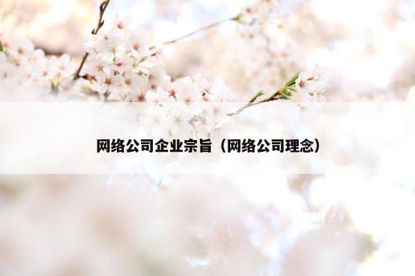 网络公司企业宗旨（网络公司理念）