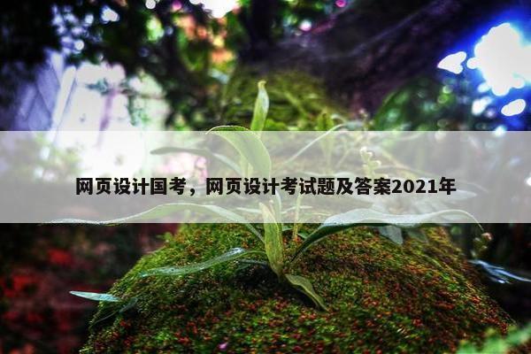 网页设计国考，网页设计考试题及答案2021年