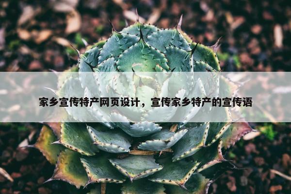 家乡宣传特产网页设计，宣传家乡特产的宣传语