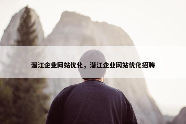 潜江企业网站优化，潜江企业网站优化招聘