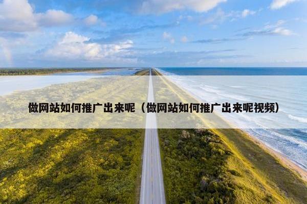 做网站如何推广出来呢（做网站如何推广出来呢视频）