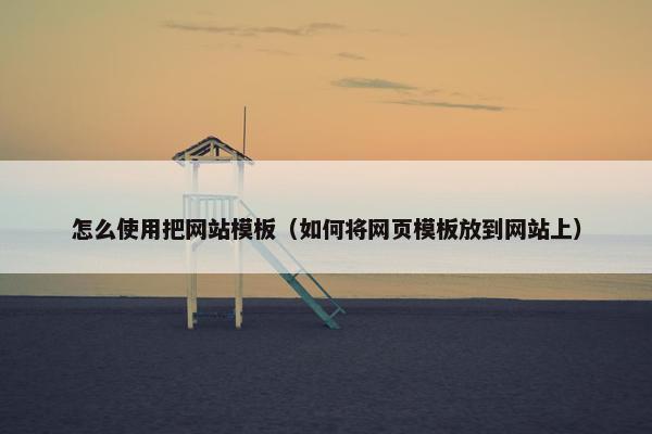怎么使用把网站模板（如何将网页模板放到网站上）
