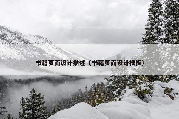 书籍页面设计描述（书籍页面设计模板）