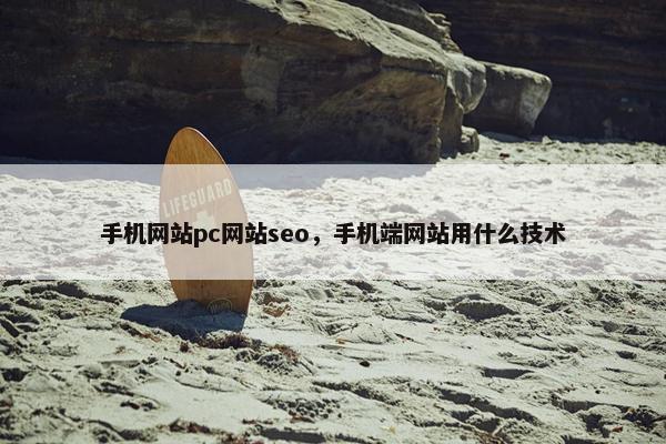 手机网站pc网站seo，手机端网站用什么技术