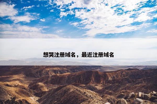 想哭注册域名，最近注册域名