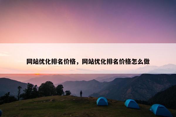 网站优化排名价格，网站优化排名价格怎么做