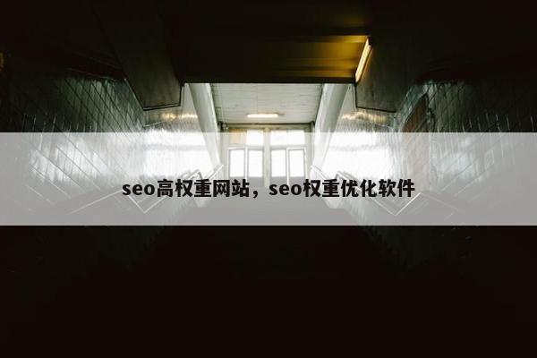 seo高权重网站，seo权重优化软件