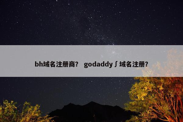bh域名注册商？ godaddy∫域名注册？