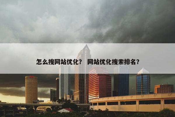 怎么搜网站优化？ 网站优化搜索排名？
