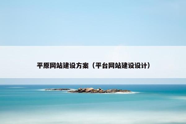 平原网站建设方案（平台网站建设设计）
